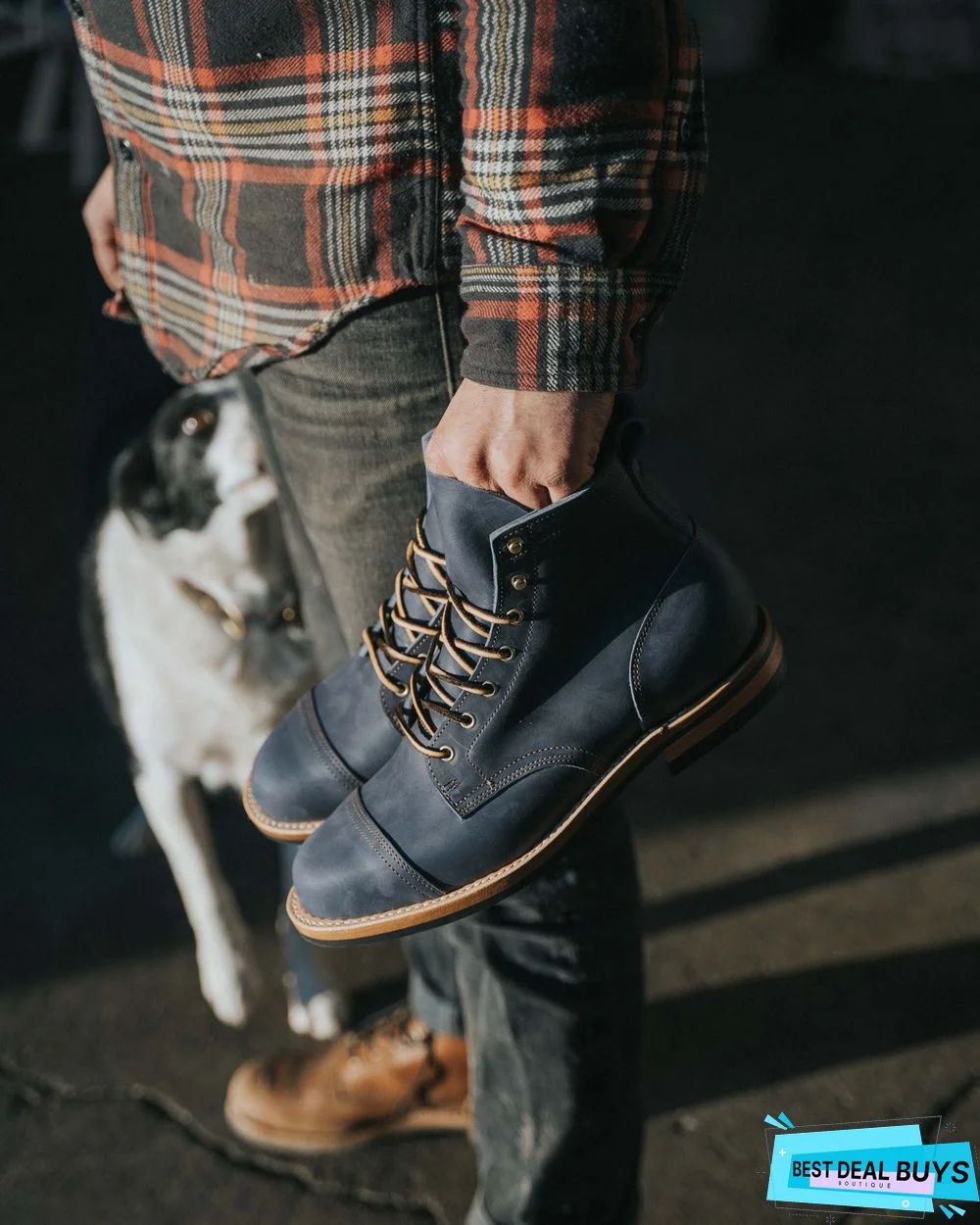 Cow Split Leather Men Boots Comfortable Boots Men Footwear Rubber Ankle Boots Men's Shoes