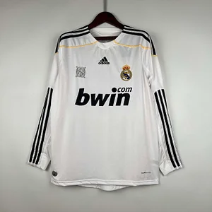 2009/2010 Retro Long Sleeve Real Madrid Home Football Shirt1:1 Thai Quality