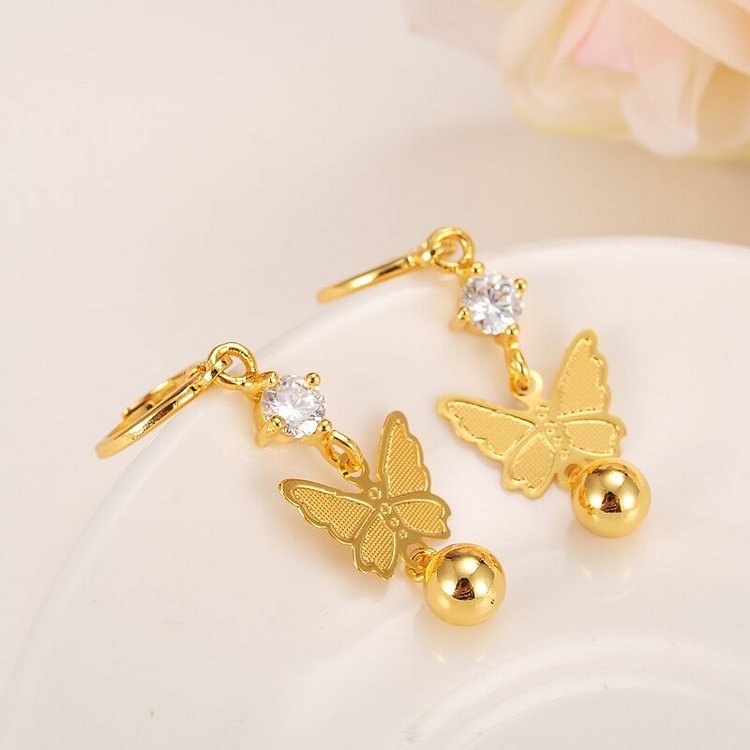 24k Africa wedding jewelry bridal Earrings for Women Gold  Earrings