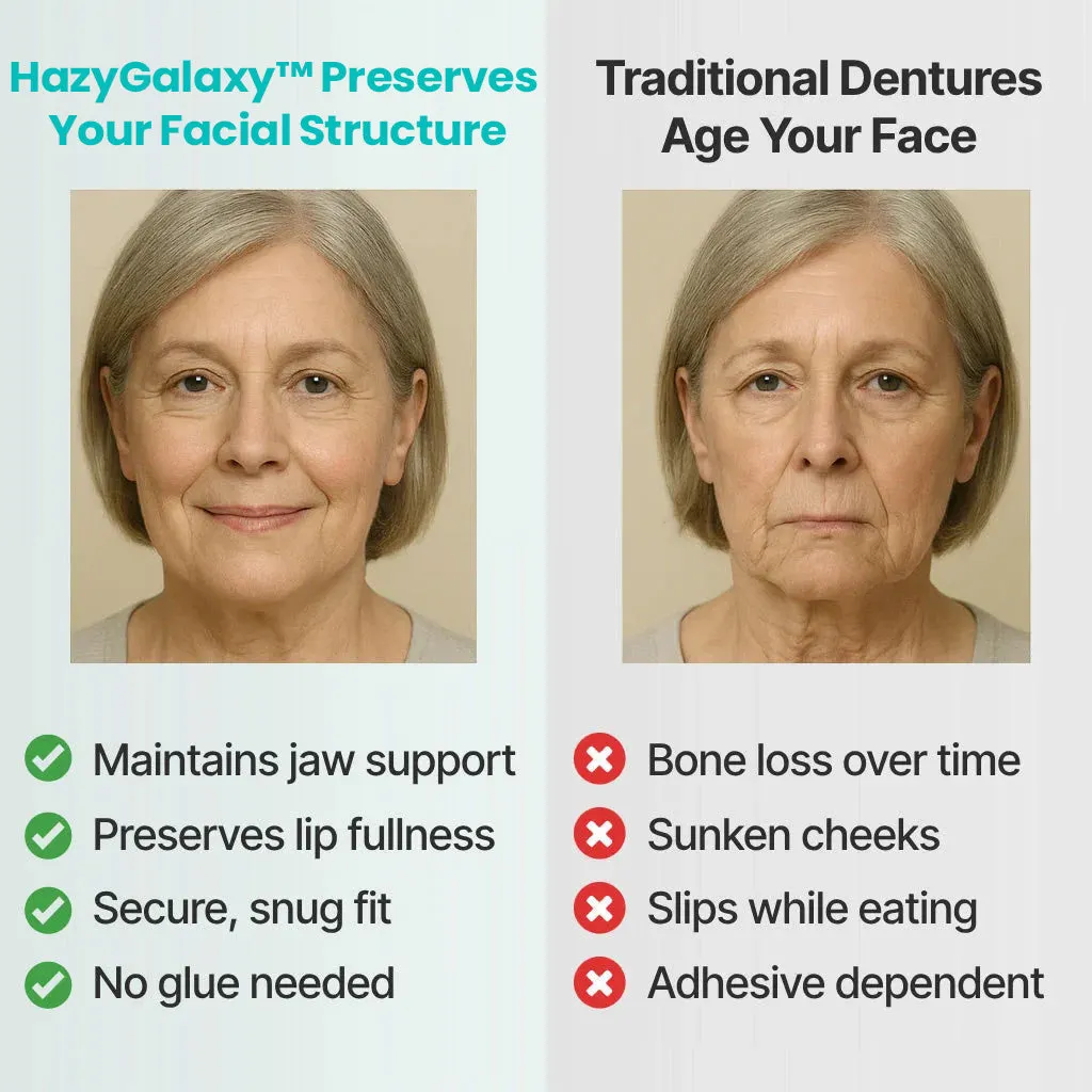 💥 ENDS TODAY 80% OFF🔥 HazyGalaxy&trade; Custom-Fit Dentures 🦷Smile with Confidence