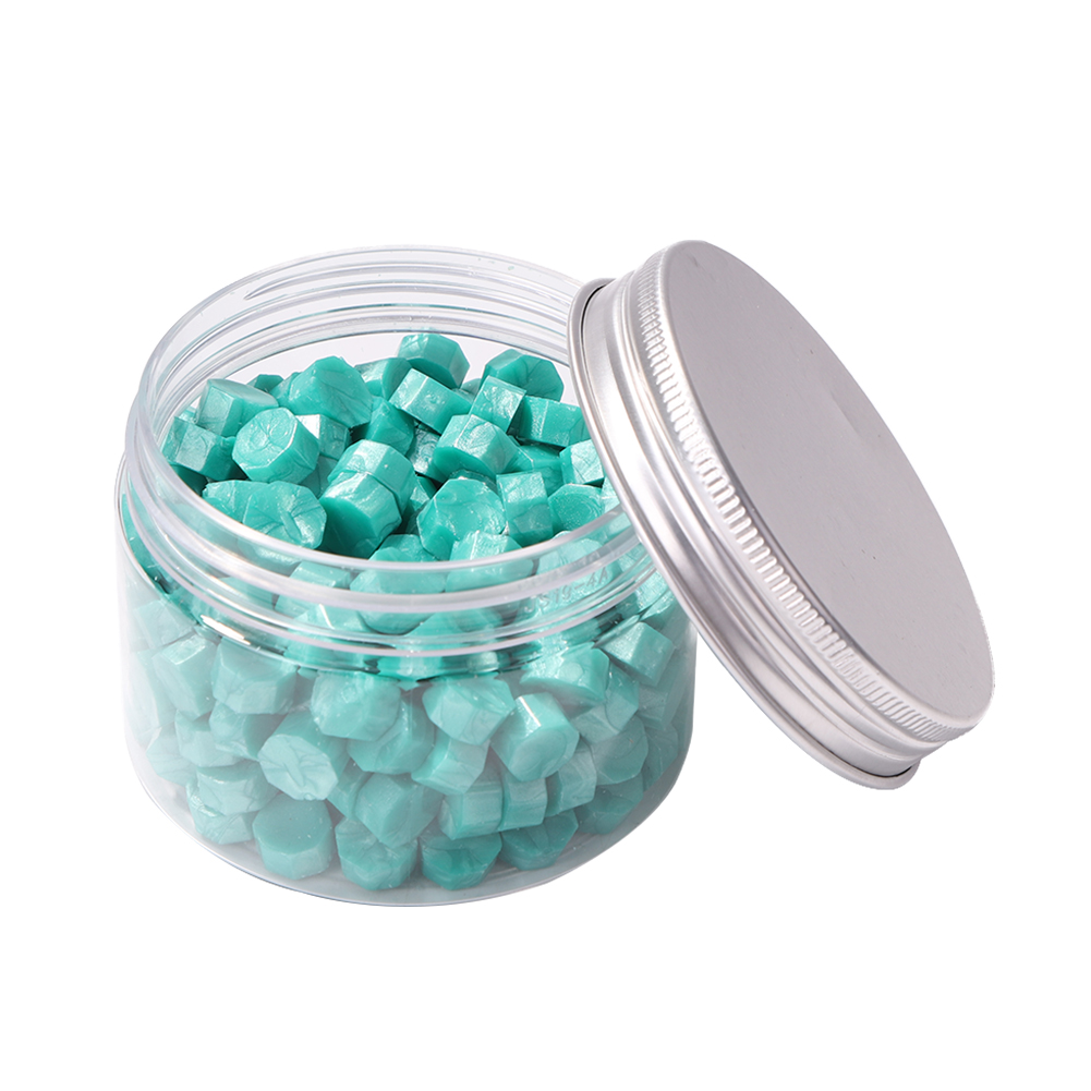 

200pcs Octagonal Wax Seal Beads Cyan - Wax Seal Stamp, 501 Original