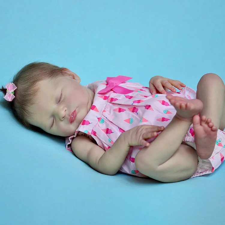 [Heartbeat & Sound] 20" Lifelike Reborn Painted Hair Girl Baby Doll Named Bomoda, Gifts For Kids