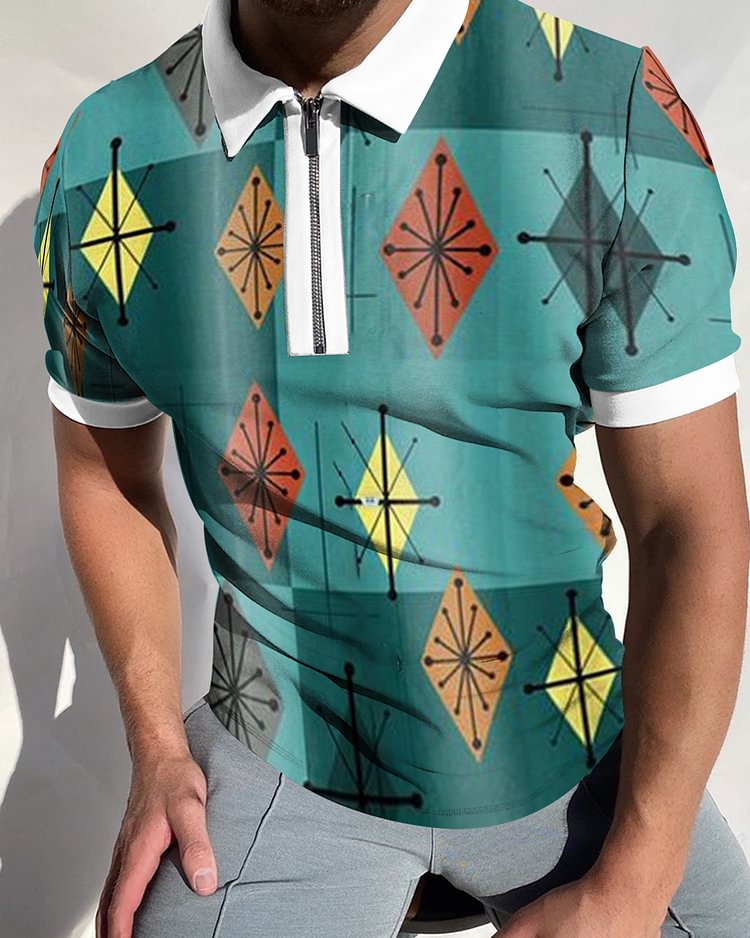 Men's fashion star print shirt 4cd2