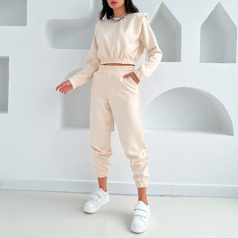 Rotimia Chic Wide Shoulder Casual Pennies Tracksuit