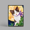 50 Pages A5 DIY Special Shaped Diamond Painting Diary Notebook Kit (Cat Under the Moon)