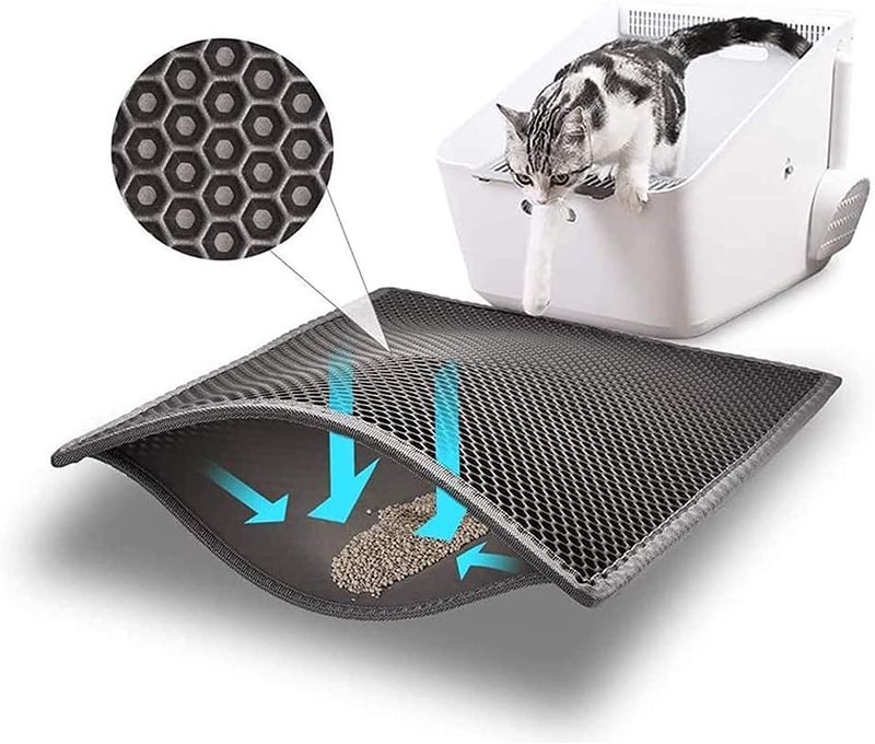 Honeycomb Double-Layer Design Waterproof Cat Litter Mat