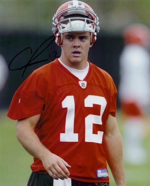 *COLT McCOY*SIGNED*AUTOGRAPHED*Photo Poster painting*CLEVELAND*BROWNS*NFL*FOOTBALL*COA*8 X 10