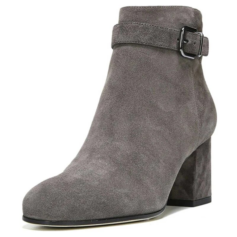 TAAFO Round Toe Heel Ankle Stiletto Heel