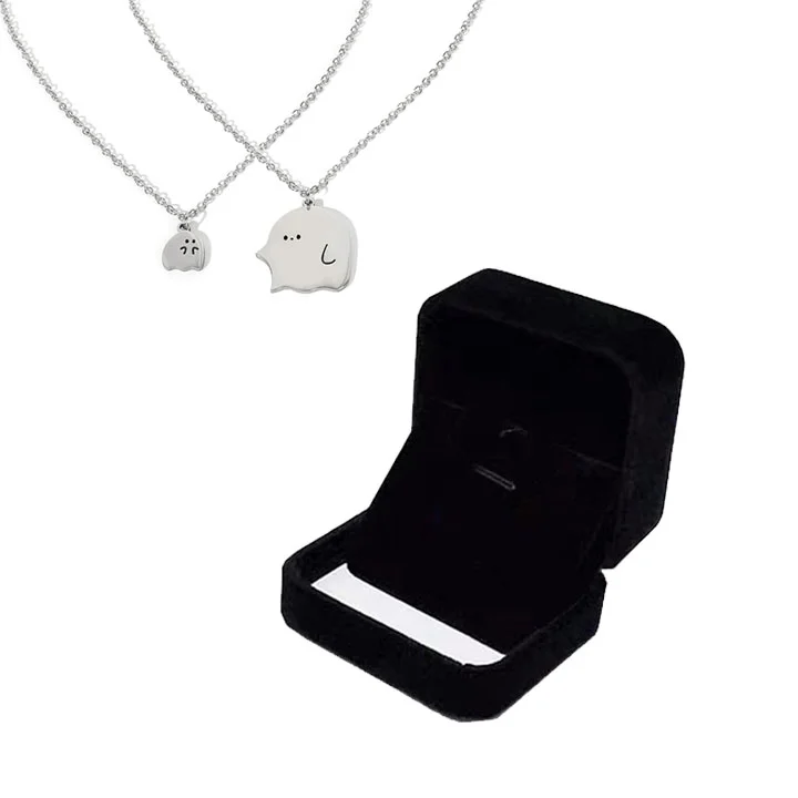 👻Early Halloween Sale 👻 Customized Matching Boos Necklace( 2 necklace in 1) 