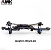 AMK 313mm Wheelbase Nylon Chassis Frame Car Body with 2-Speed Transmission 35T 550 Motor for 1/10 RC Crawler Axial SCX10 TRX4 D90 (DIY+Axles)
