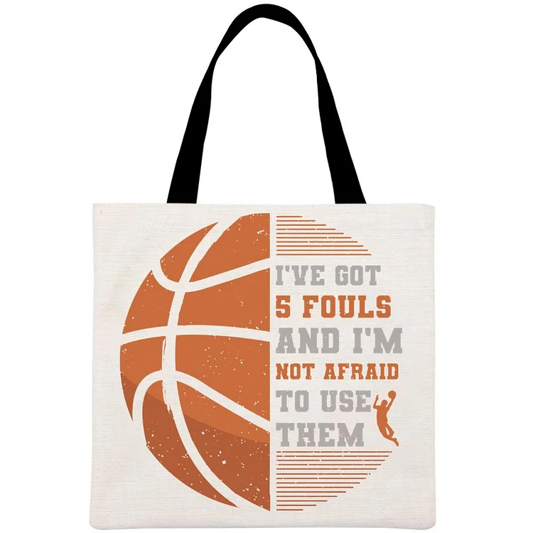 I've Got 5 Fouls And I'm Not Afraid To Use Them Printed Linen Bag-Annaletters