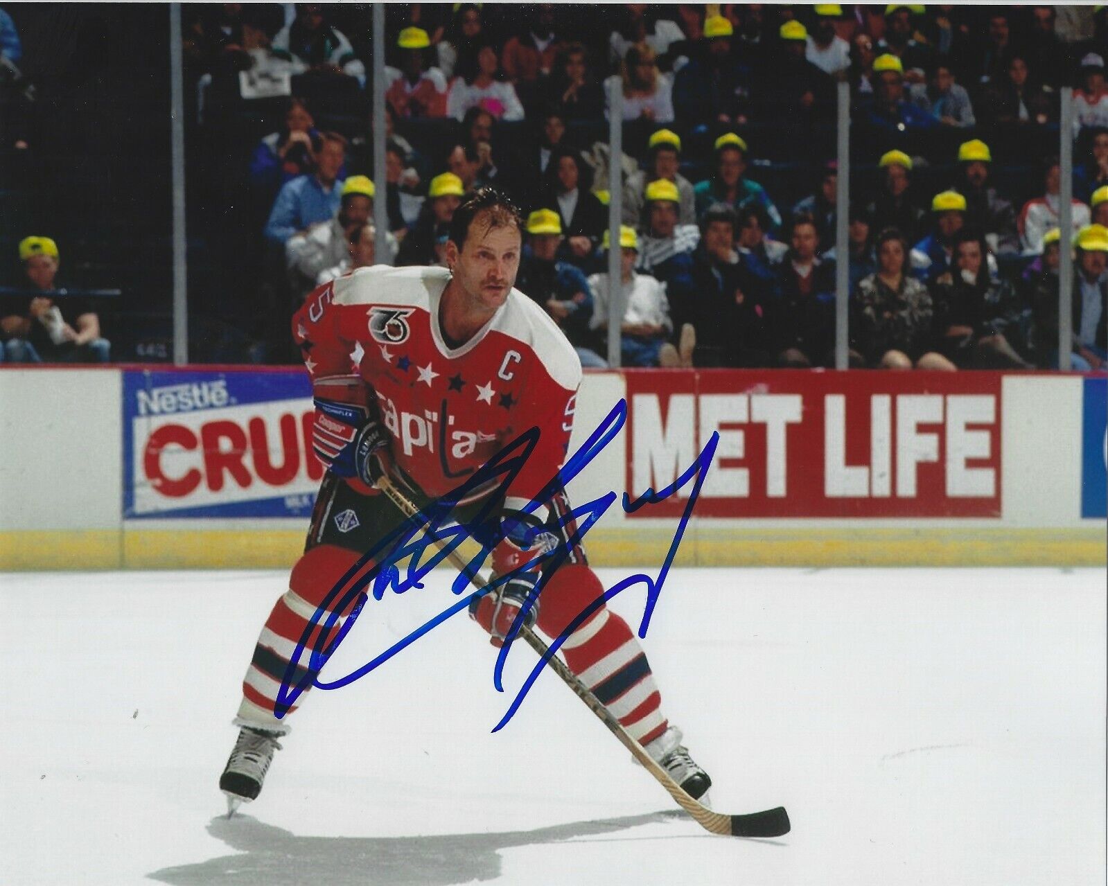 Autographed ROD LANGWAY Washington Capitals 8x10 Photo Poster painting- w/COA