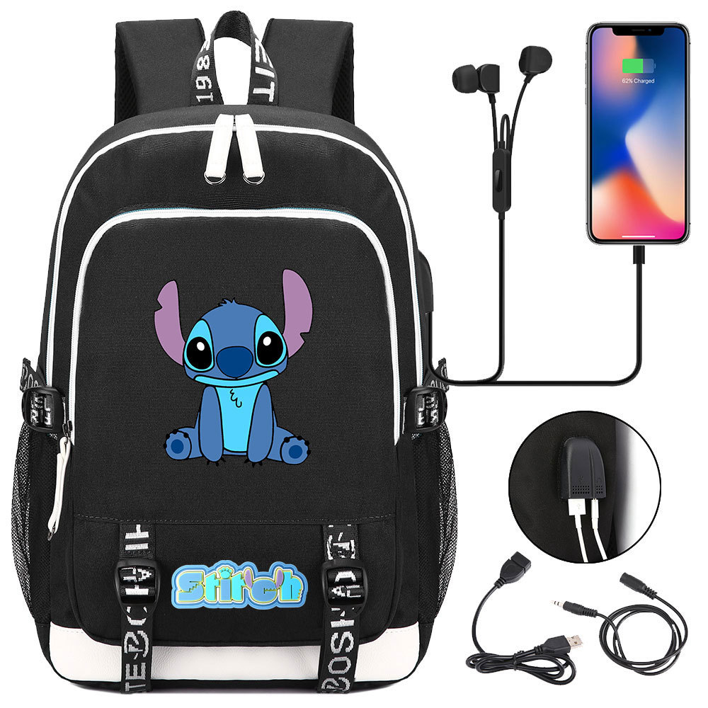 Stitching Together Comfort and Style: Double-Sided Backpack with Multi-Pocket Large Capacity and Laptop Protection, USB Charging Cable Connectivity for 15-Inch Laptop - Popular Movie Theme-Mayoulove