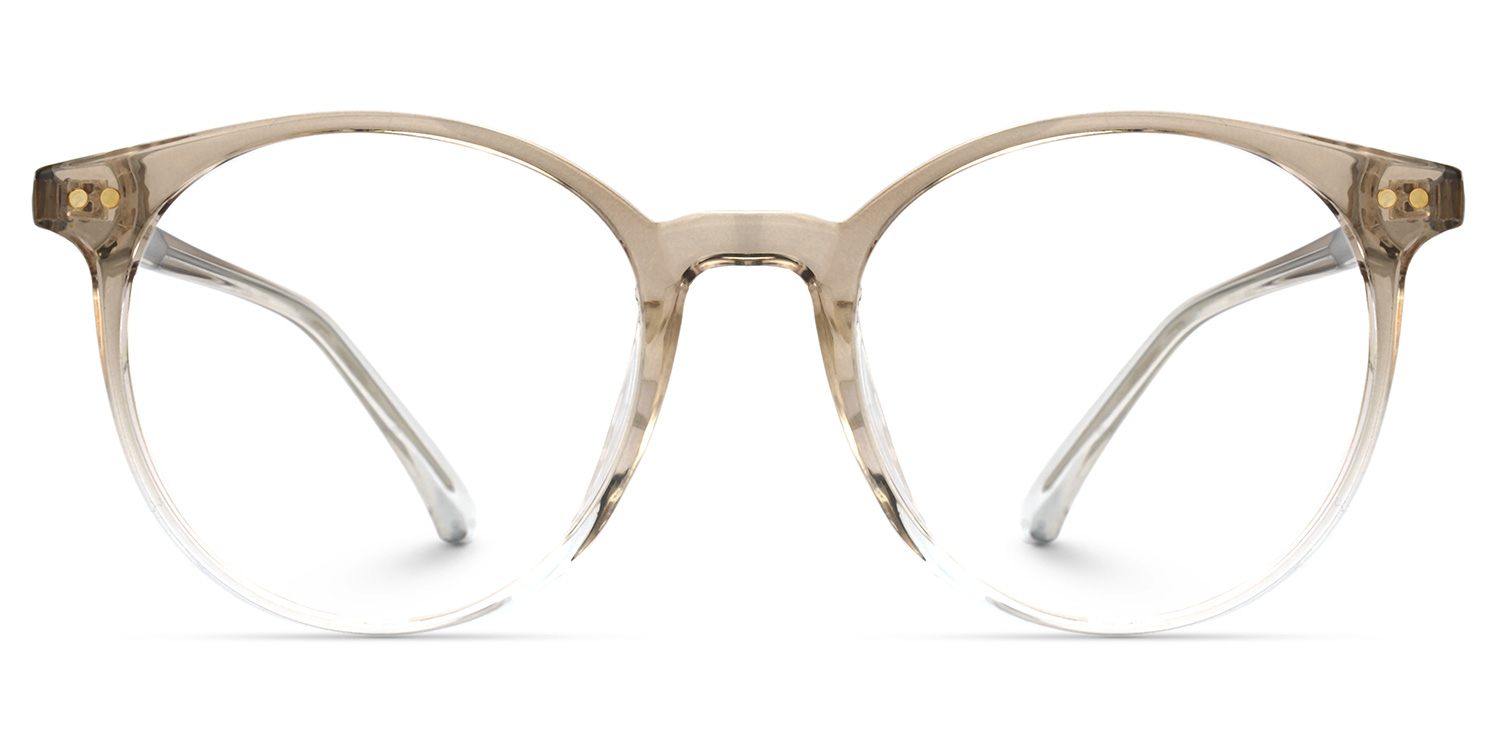 Kiora Braun Kristall Rund Brille Braun