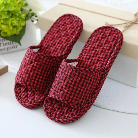 Pure Cotton Fabric Cloth Bottom Cloth Slippers Wood Floor Floor Tiles Mute Indoor Soft Bottom Female Home Home Four Seasons