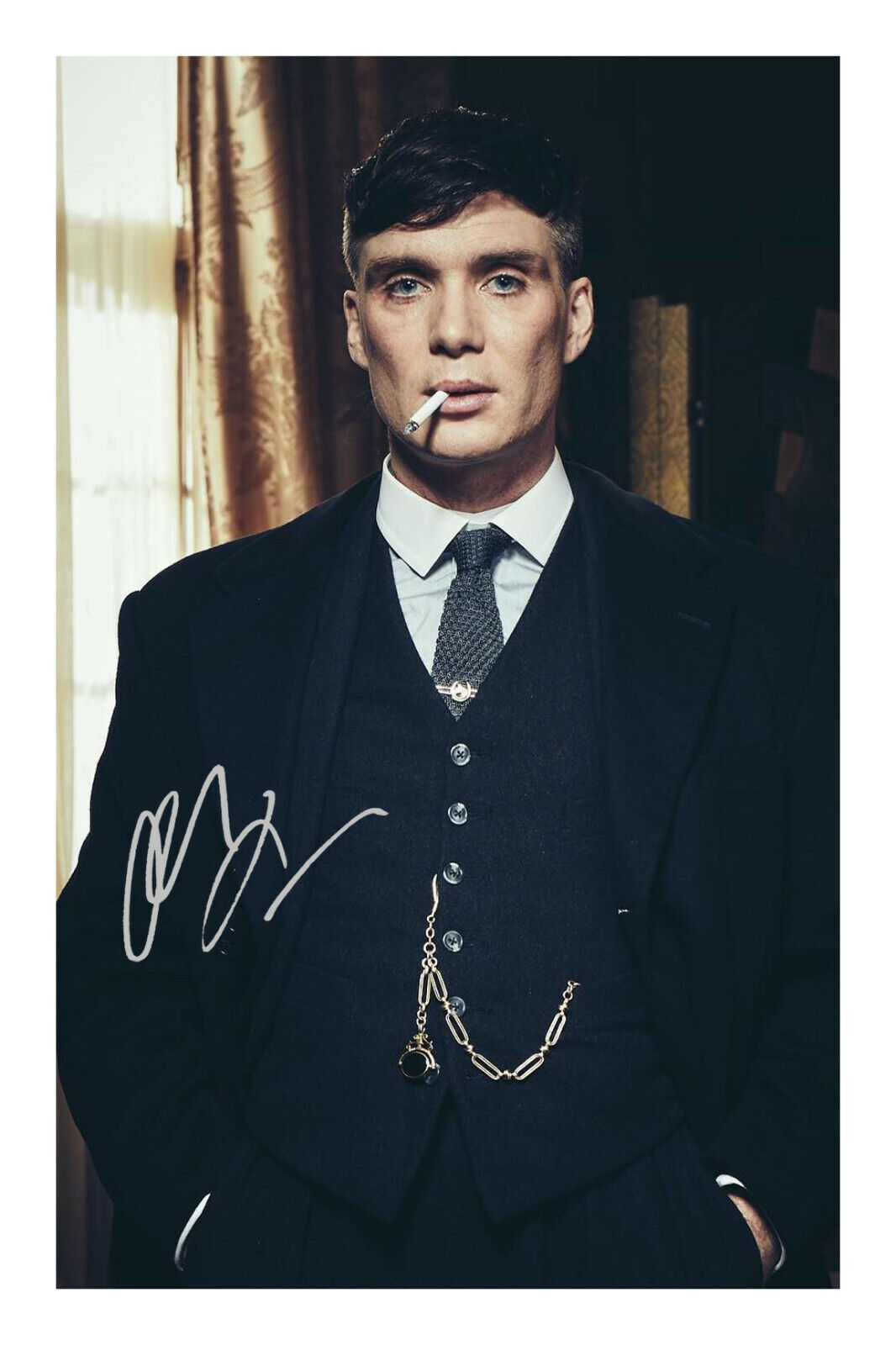 Cillian Murphy Thomas Shelby Signed A4 Photo Poster painting Print Tommy Peaky Blinders