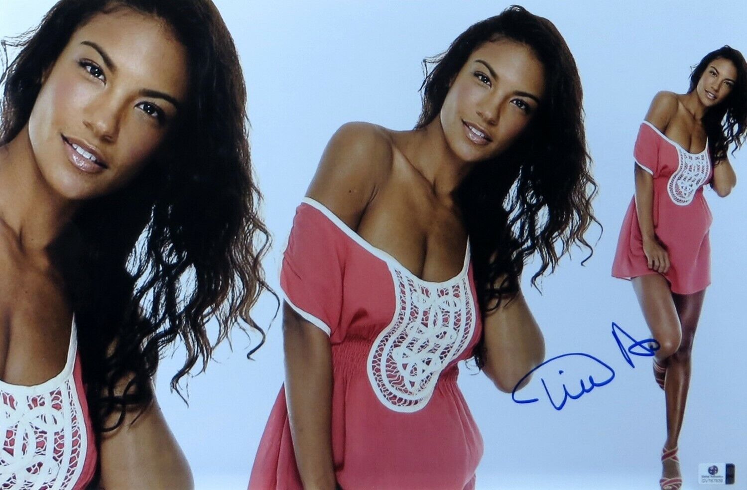 Tia Alexander Signed Autographed 12X18 Photo Poster painting Sexy Triple Image Model GV787839