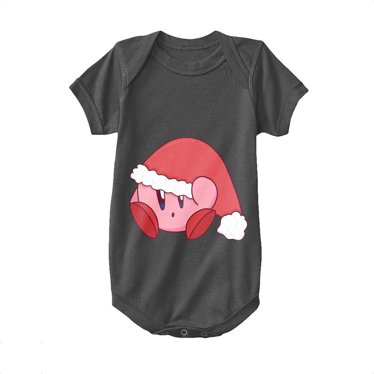Christmas Hat Is Too Big, Kirby Baby Onesie