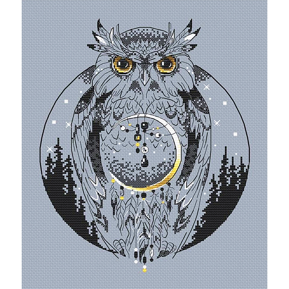 

Owl - 14CT Counted Cross Stitch - 35*40CM, 501 Original