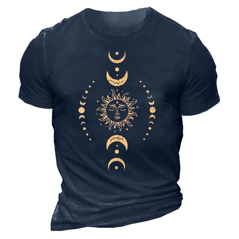 Sun And Moon Men's Short Sleeve T-Shirt-Compassnice®
