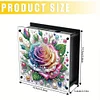 (US Local)Rose DIY Money Storage Box Diamond Painting Art Piggy Bank for Beginners