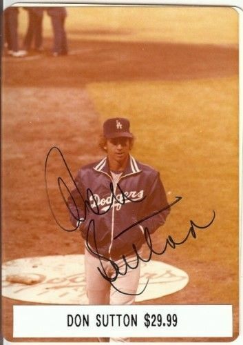 Don Sutton Signed 3.5 X 5 Photo Poster painting Auto Autograph Dodgers