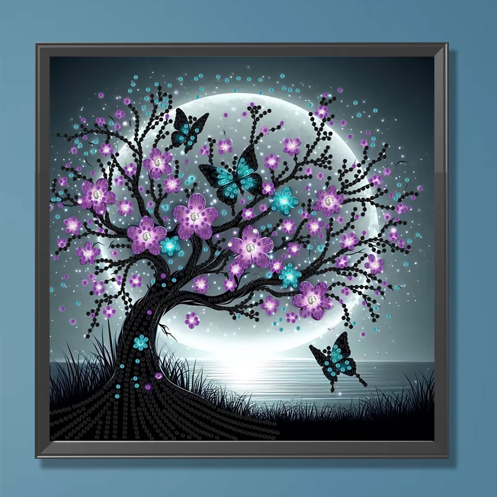 Diamond Painting - Partial Special Shaped Drill - Tree(Canvas|30*30cm)