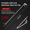 1.5M Foldable Snake Tongs Stainless Steel Reptile Grabber Tool Garbage Clip