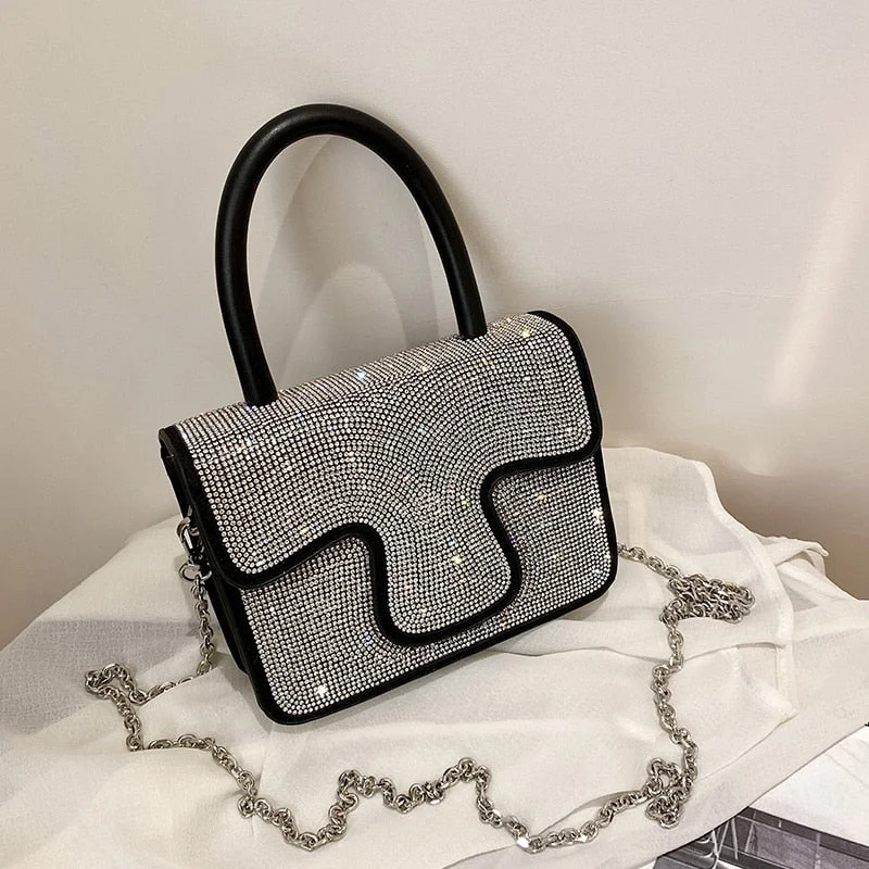 Luxury Brand Diamond Tote bag 2021 Fashion New High-quality PU Leather Women's Designer Handbag Chain Shoulder Messenger Bag