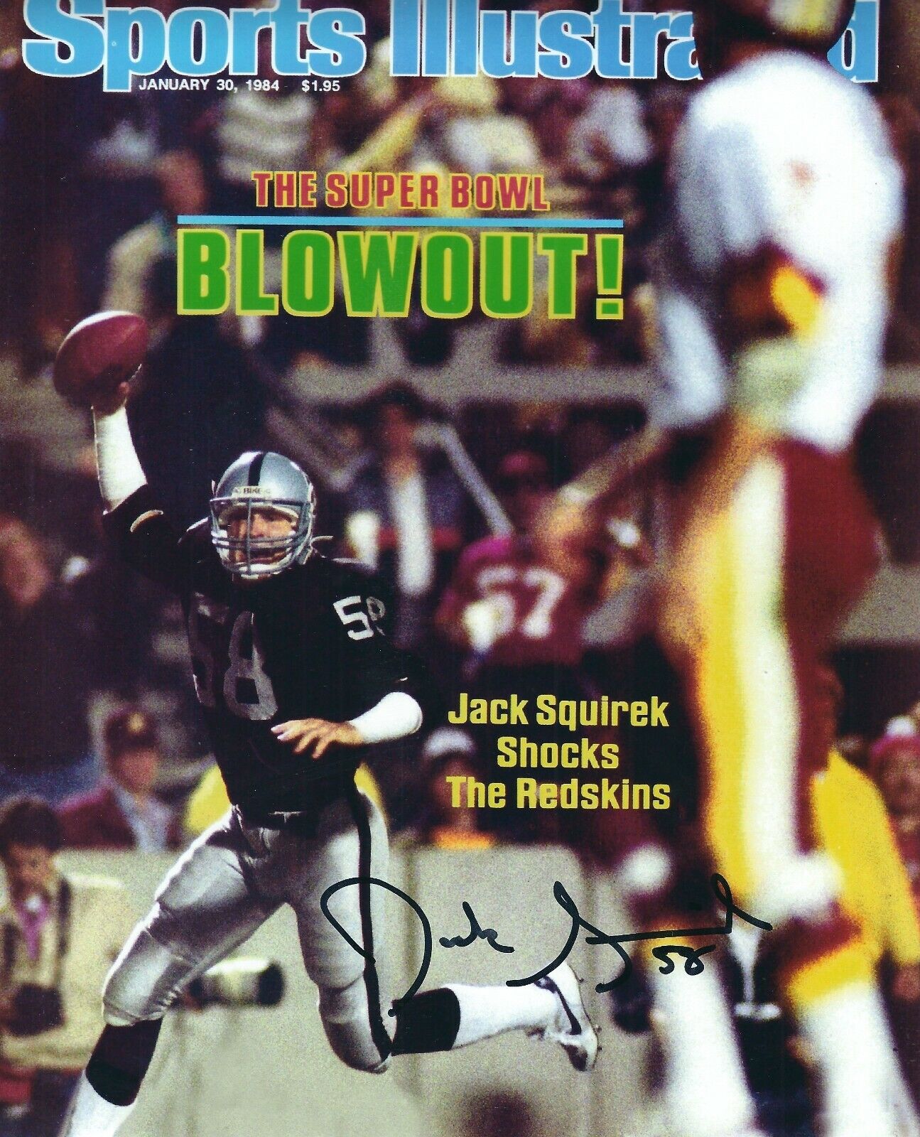 Autographed Jack Squirek 8X10 Oakland Raiders Photo Poster painting with COA