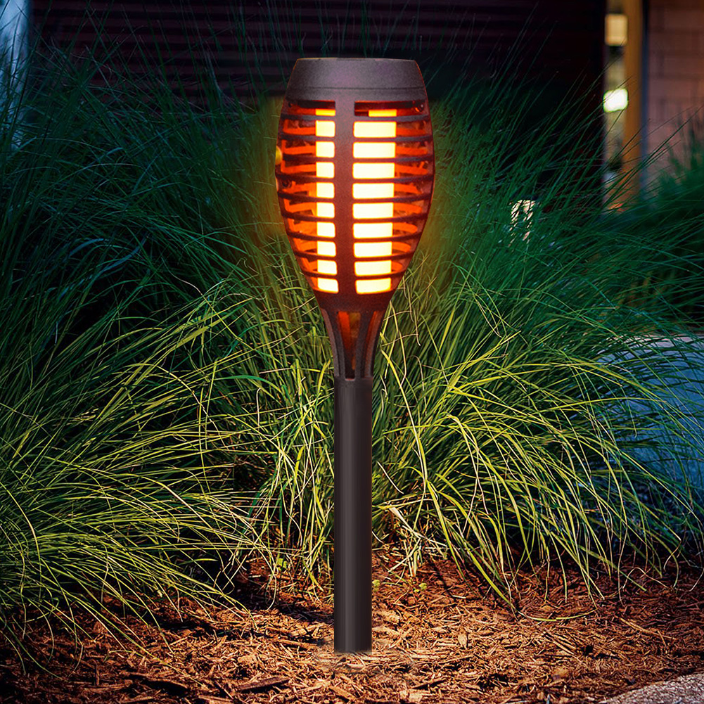 

LED Solar Light Flame Torch Lawn Stakes Lamp Waterproof Garden Art Decor, 12led*2, 501 Original