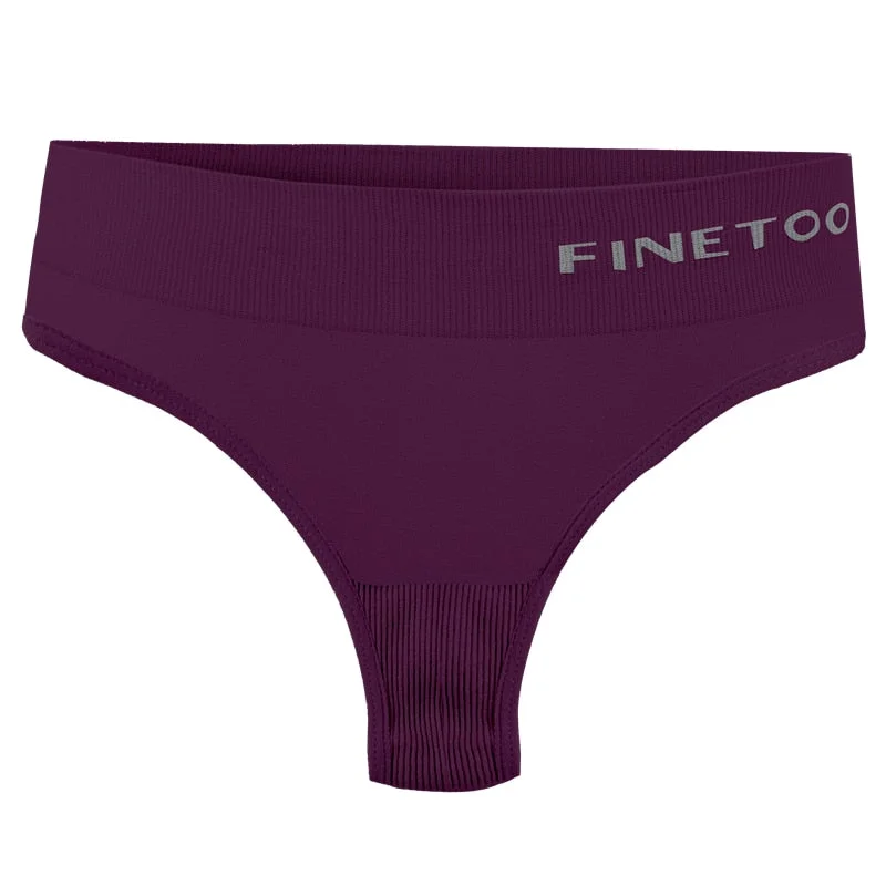 FINETOO Seamless Thongs Panties Women M-2XL Plus Size G-string Underwear Sexy Underpants Ladies Soft Panties Lingerie 8 Colors