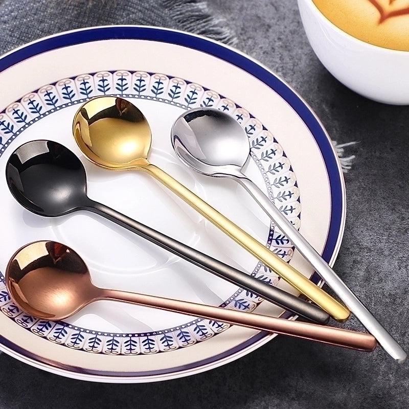 Casual Solid Color Stainless Steel Spoon