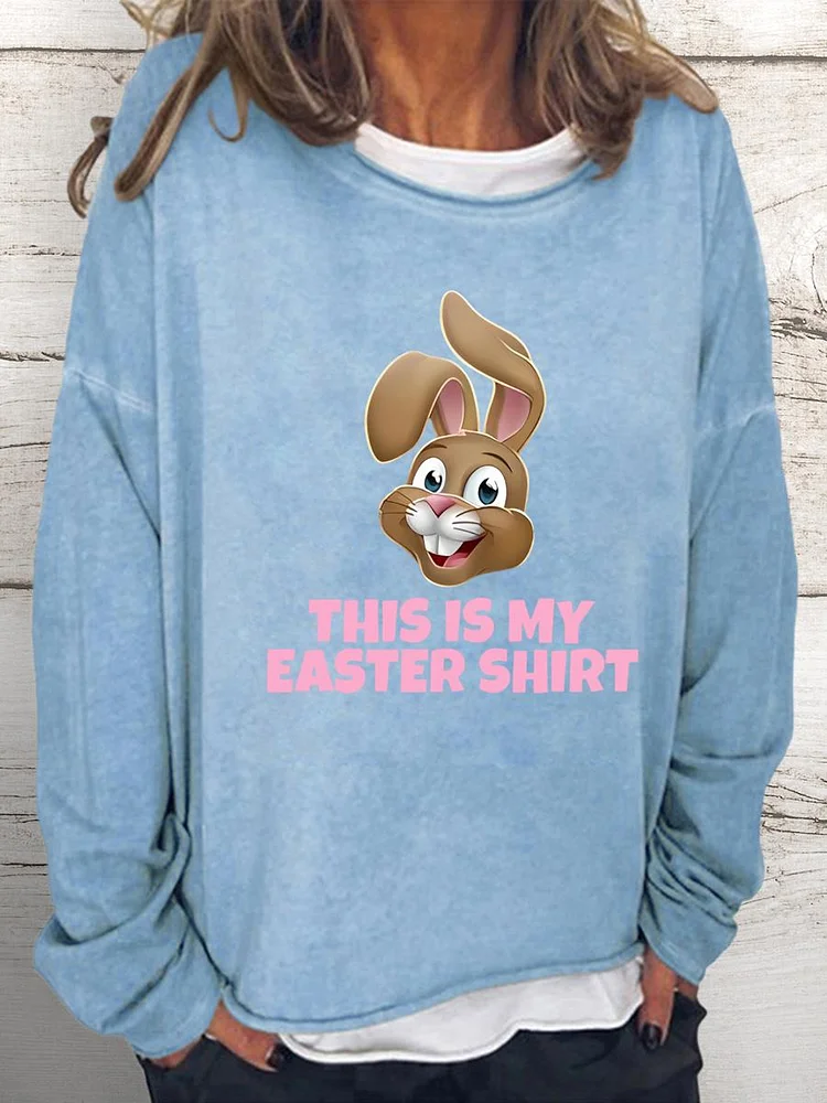 This is my Easter Shirt Women Loose Sweatshirt-0025143