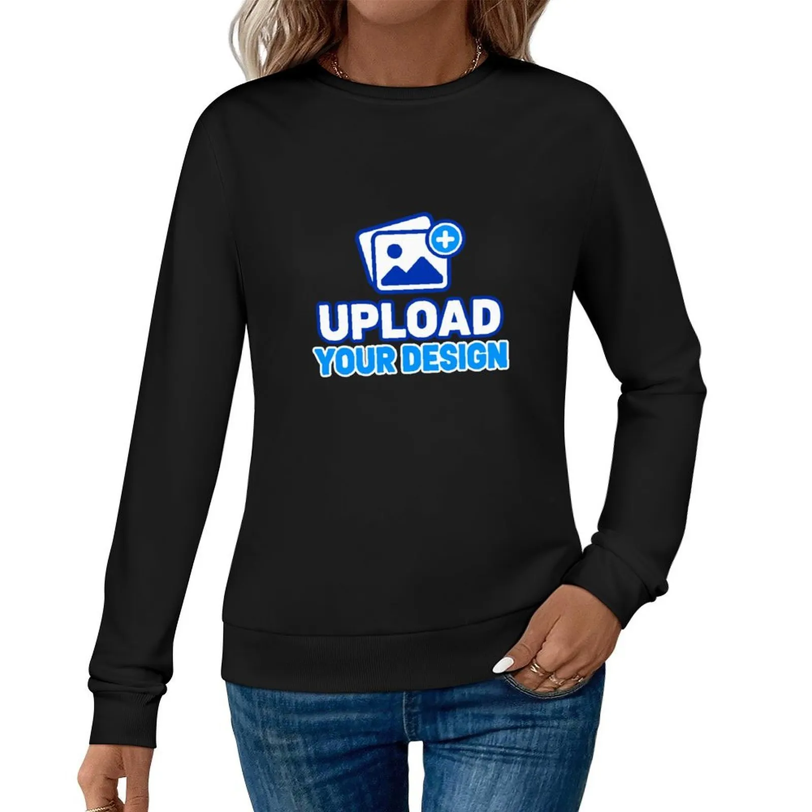 Front-Print Cotton Fleece Pullover Sweatshirt &ndash; personalized print product image
