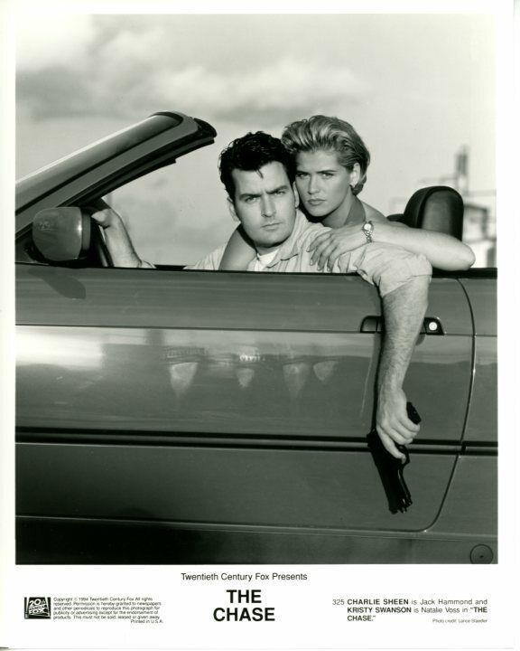 Charlie Sheen Kristy Swanson The Chase 1994 Original Press 8X10 Photo Poster painting