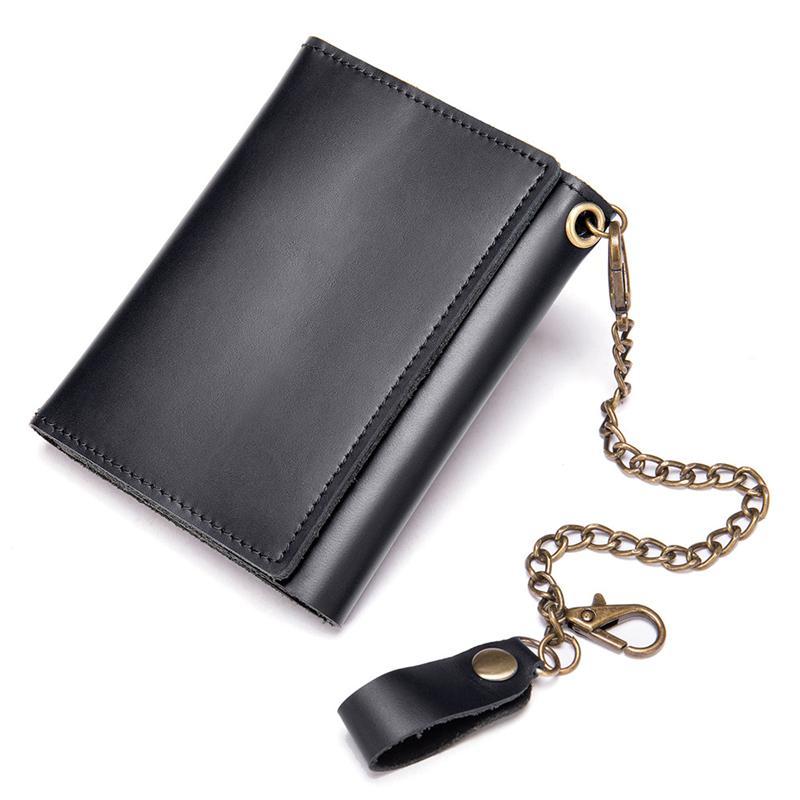 Mens RFID Blocking Retro Personality Leather Wallet
