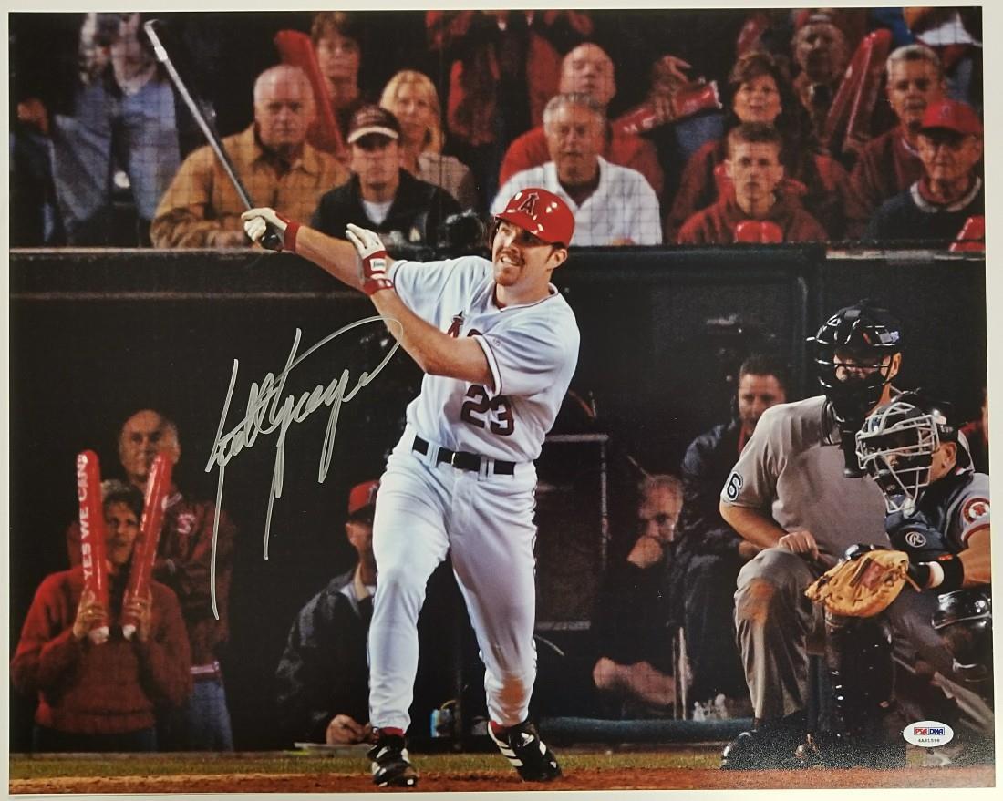 SCOTT SPIEZIO Signed 16x20 Anaheim Angels 2002 WS Game 6 Homerun PSA/DNA COA