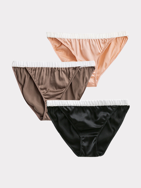 Ensemble de culottes en soie sans couture sexy de luxe 1