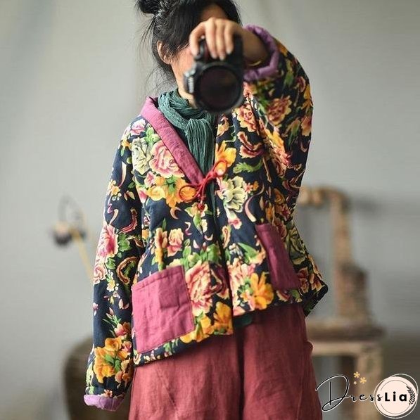 Warm Parkas Lace Up Coat Women Simple Leisure Parkas