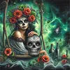 Skull-11CT Stamped Cross Stitch 40*40cm tapestrymarket