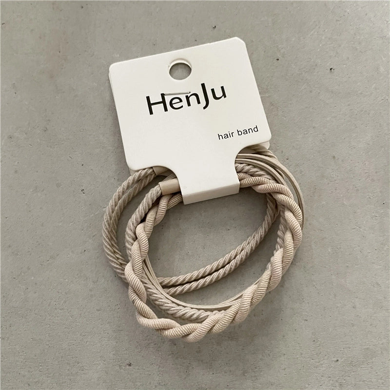 Minimalist Solid Color Cloth Hair Tie 1 Set