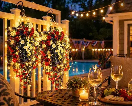 ✨Independence Day Hot Sale❤️🤍💙 🇺🇸 Red. White & Blue Flowers for America's 250th &ndash; Perfect for Porch & Party 💐