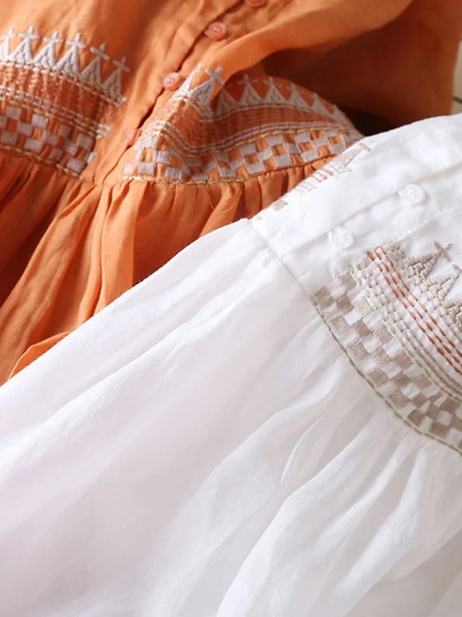 Cotton Embroidered Dress