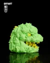 Burning Godzilla Mini Head with LED - Godzilla Resin Statue - OFFART Studio