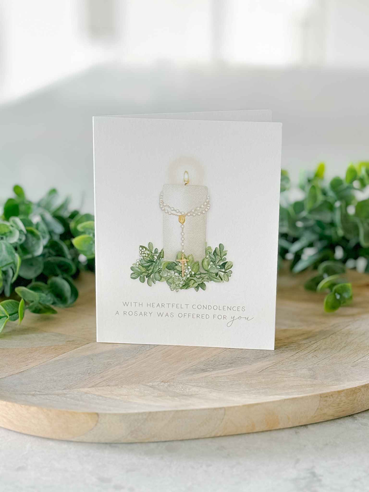 Heartfelt Condolences Rosary Card - Set of 4