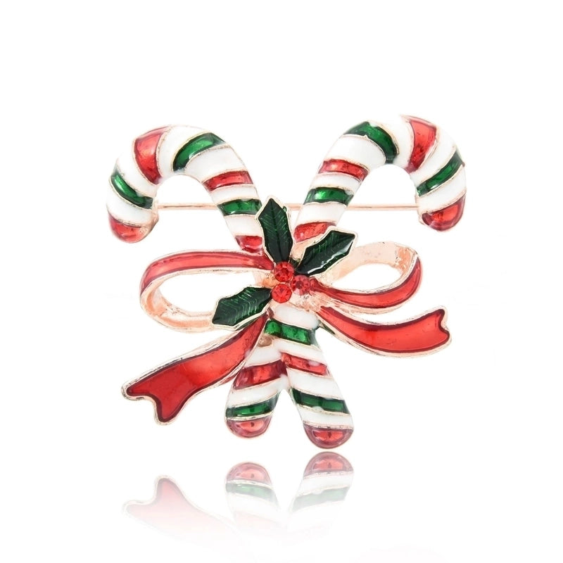 Cute Pin Christmas Tree Snowman Alloy Rhinestone Enamel Women’S Brooches