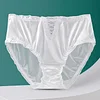 Lace underwear men's satin ice silk seamless briefs