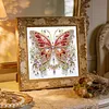 Red Butterfly DIY Partial Drill Special Shape Diamond Painting Kit 30x30cm