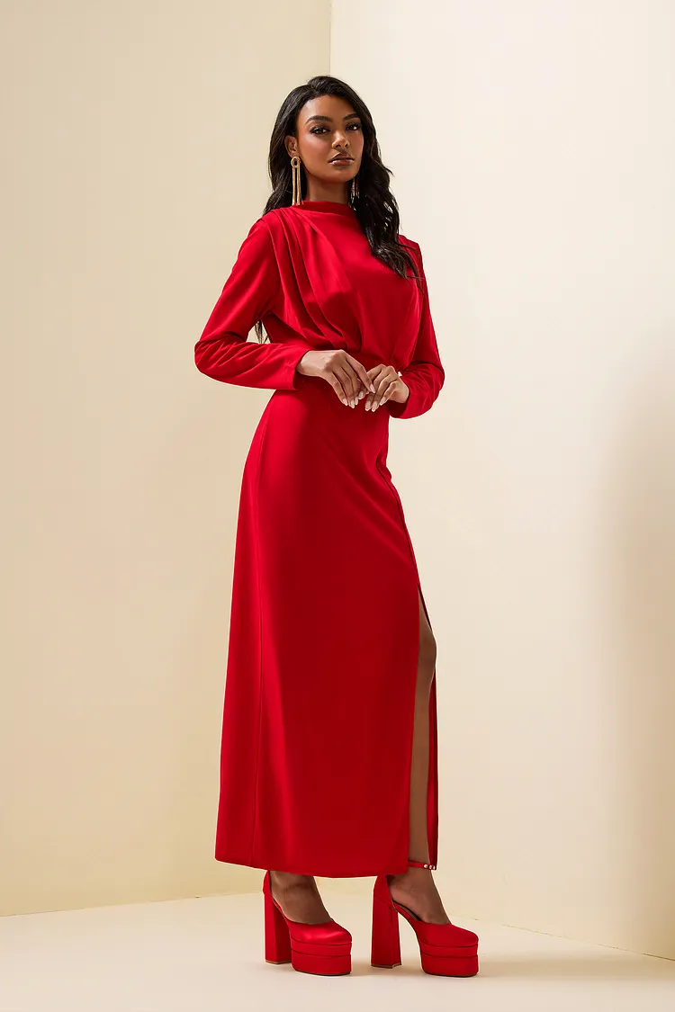 Cotton Blends Sleeveless Split Midi Dress main image 0